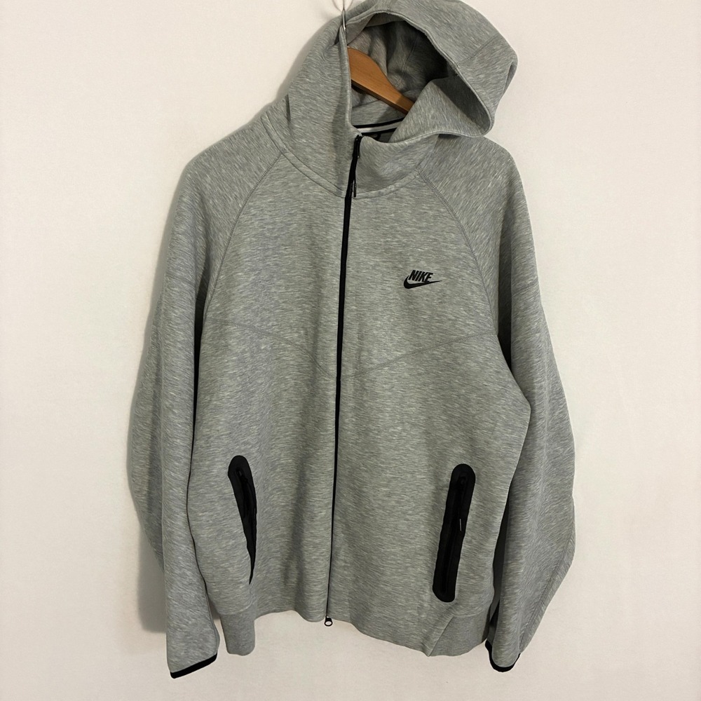 Nike Tech Fleece Windrunner Hoodie Men's XL Gray Full Zip Activewear Sporty